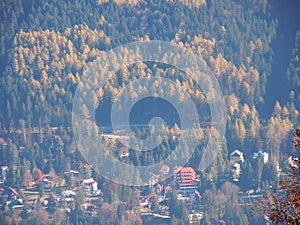 Cities and buildings seen from 1400 meters altitude photo